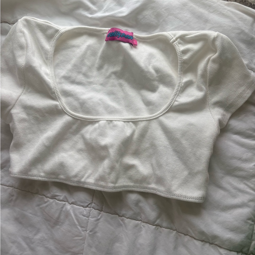 Edikted White Crop Top - Going Out Top